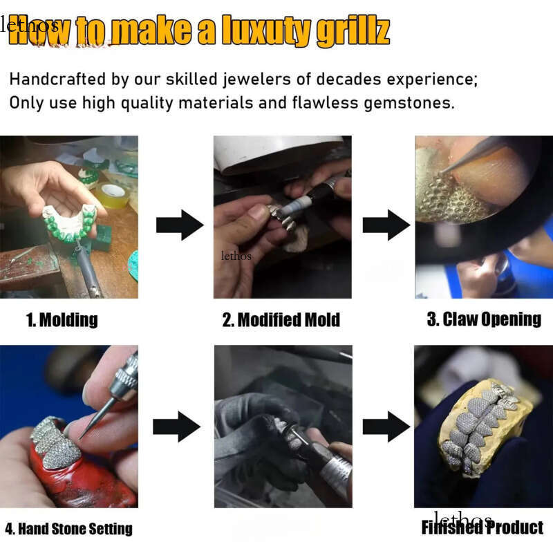 Pass Dia Tester Princess Cut Custom Moissanite Grillz Hiphop Jewelry Sier Gold Iced Out Dental Grills for Teeth 1c