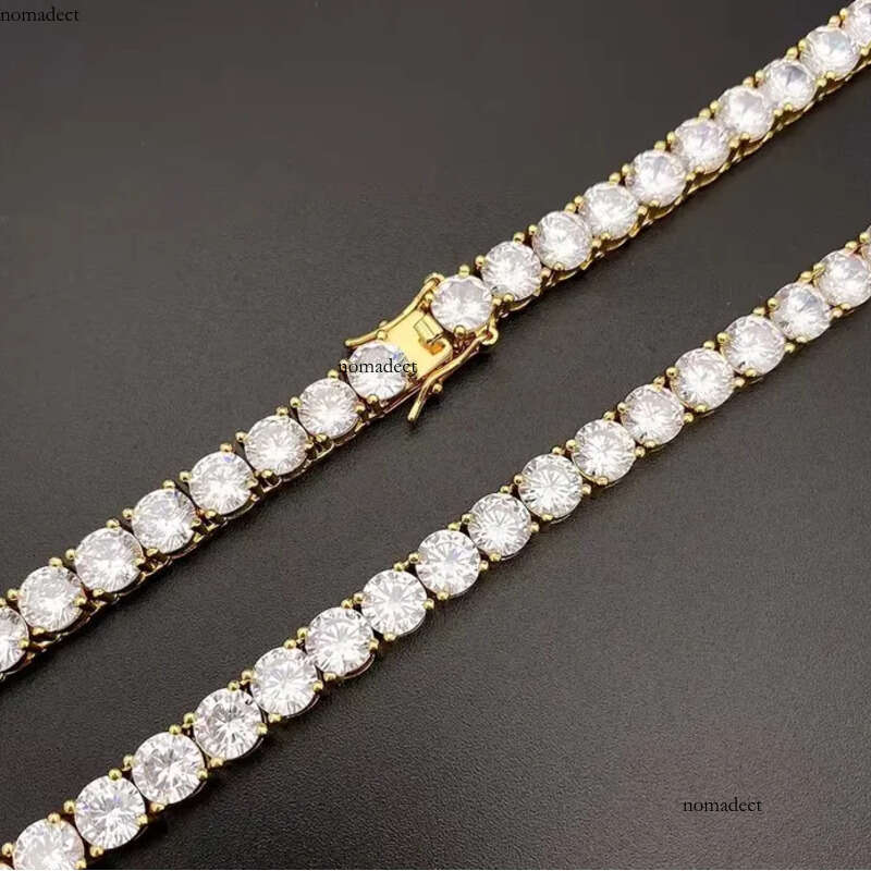 Elegant 3mm VVS Clarity Gold Plated Sier Hypoallergenic Gift Moissanite Tennis Chain 47