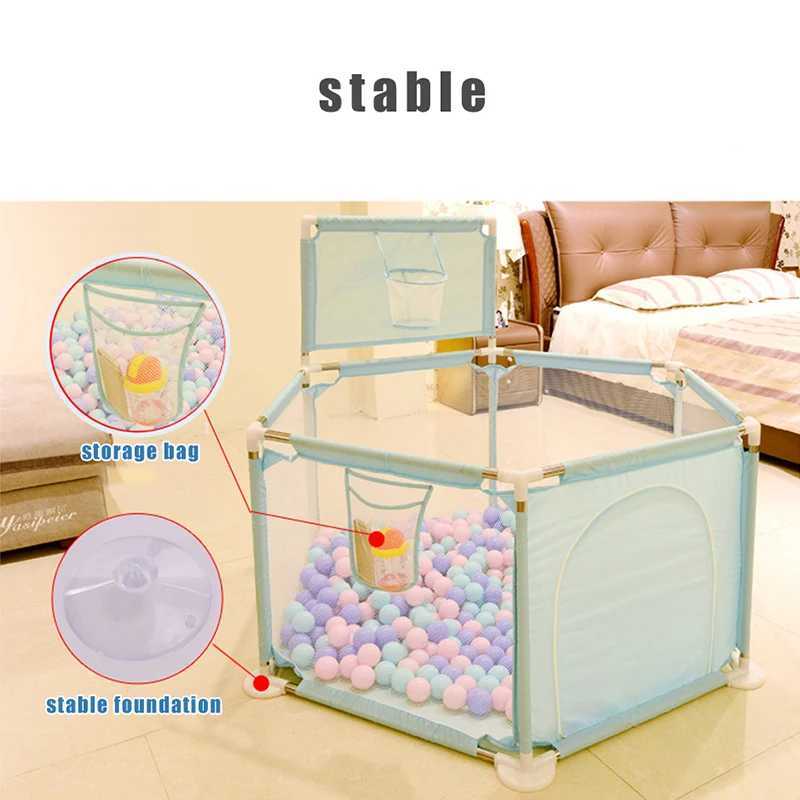 IMBABY Playpen For Children Baby Playground Folding Safety Fence Balls Pool Travel Basketball Hoop Childrens Tent Gym For Kids C250929