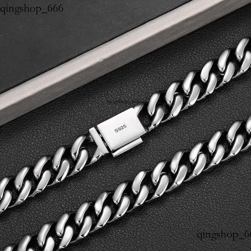 designer design pendant necklaces fresh item 12mm black vvs moissanite iced out link chain hip hop fine jewelry sterling sier dia cuban necklace 54
