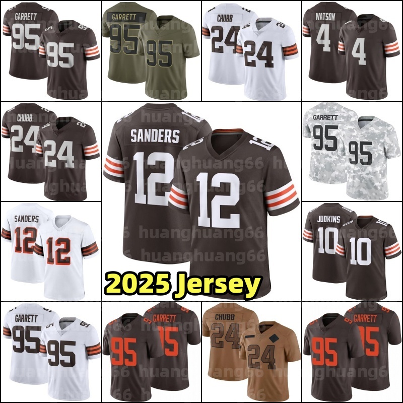 12 Shedeur Sanders Myles Garrett Football Jersey Quinshon Judkins Deshaun Watson Owusu-Koramoah Denzel Ward Jerry Jeudy Mason Graham Dillon Gabriel Schwesinger