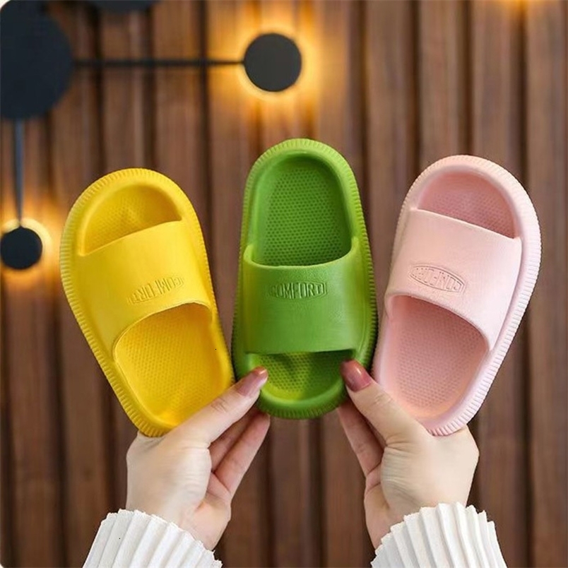 Slipper Children's Solid Color Slippers Soft Breathable Non-Slip Cute Toddler Slippers Home Bathroom Beach Kids Slippers for boys girls 230710