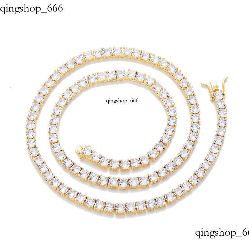 Zircon Tennis Chain Jewelry for Women Hip Hop Men's Accessories Necklace TennsChain 32