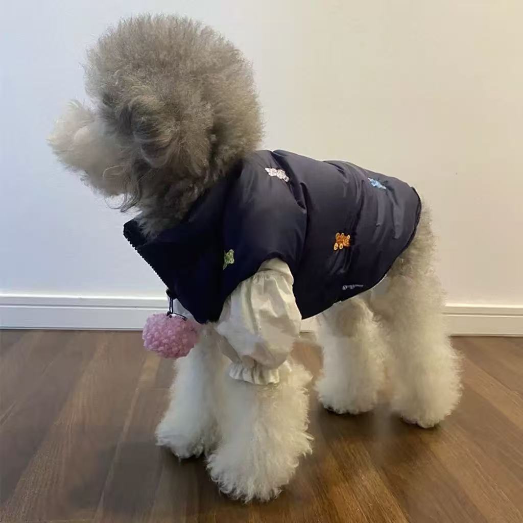 T1380 Dog and Cat Autumn and Winter Warm Cute Sweater Kindergarten Childish Style Cat British Shorthair Garfield Cute Sweater Vest