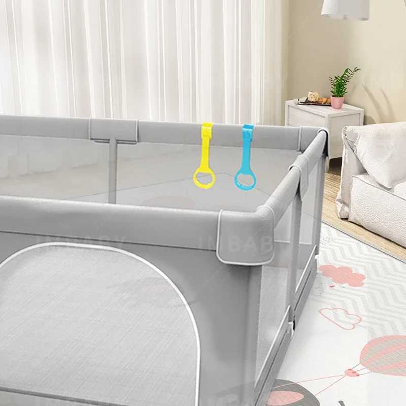 IMBABY Baby Playpens Light Gray Corralito for Baby Playground with Pull Ring Child Safety Barrier Fence Ball Box Game Playpen C250929