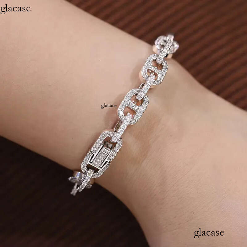 Yu Ying Fine Jewelry Sier Box Moissanite Link Iced Out Cuban Chain for Men Women d9