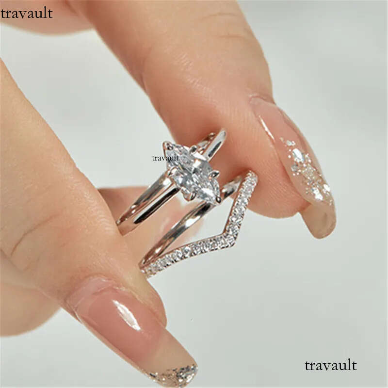 Fashionable wed designer ring for woman sterling sier dia round oval 5A zirconia love eternity promise wedding engagement rings gift box