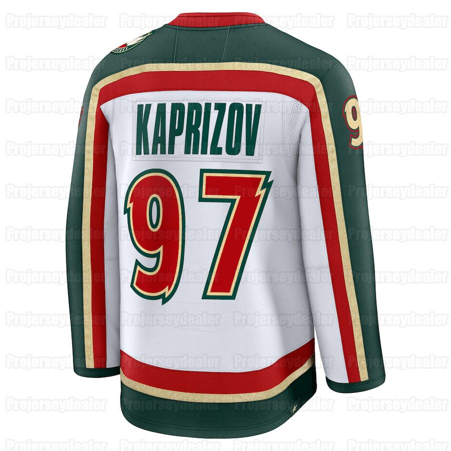 2025-26 Home Hockey Jersey Kirill Kaprizov Marc-Andre Fleury Matt Boldy Marcus Foligno Marco Rossi Mats Zuccarello Brock Faber Vladimir Tarasenko