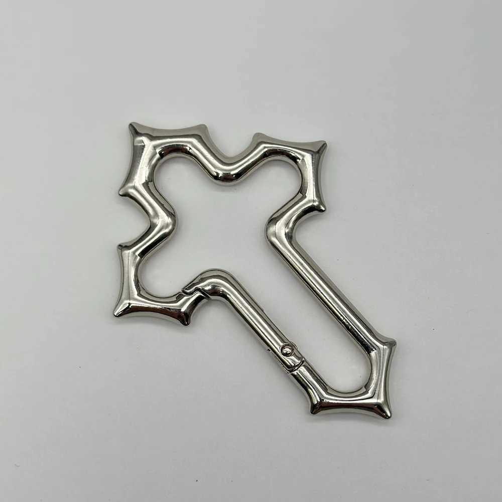 Y2K Cross Carabiner Keychain Religious Crucifix Grunge Clasp Key Clip EDC Gift Dad Boyfriend Men Camping Hiking Outdoor Climber W250915