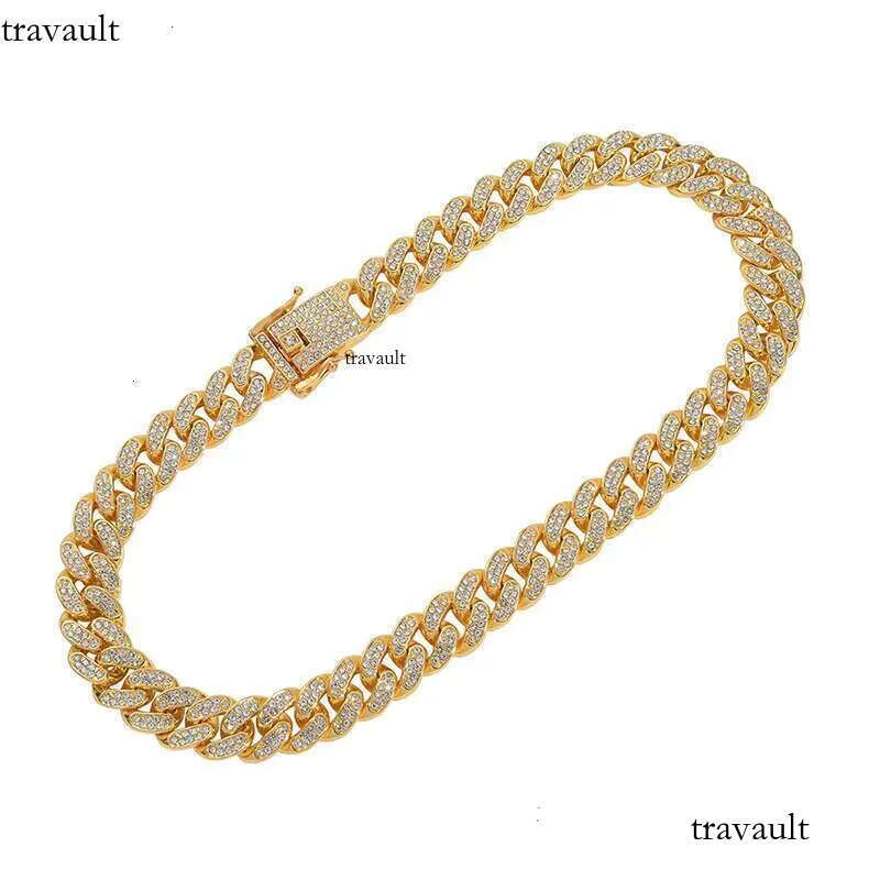 DHCollections 13mm Bg Rhie Golden Miami Cuban k Chain Men's Hip Hop Necklace Jewelry
