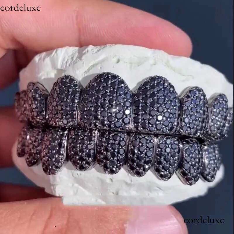 Custom Hiphop Iced Out Rose Gold For Teeth Sterg Sier Bg Moissanite Grillz e2