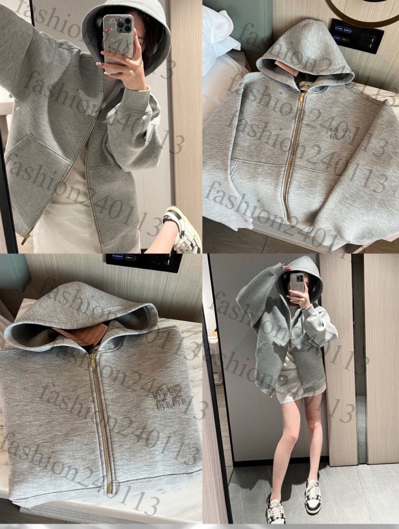 women jackets designer women jacket womens hoodies designer hoodie sweatshirts coat high quality gray zip up coats autumn winter cotton streetwear sweatshirt