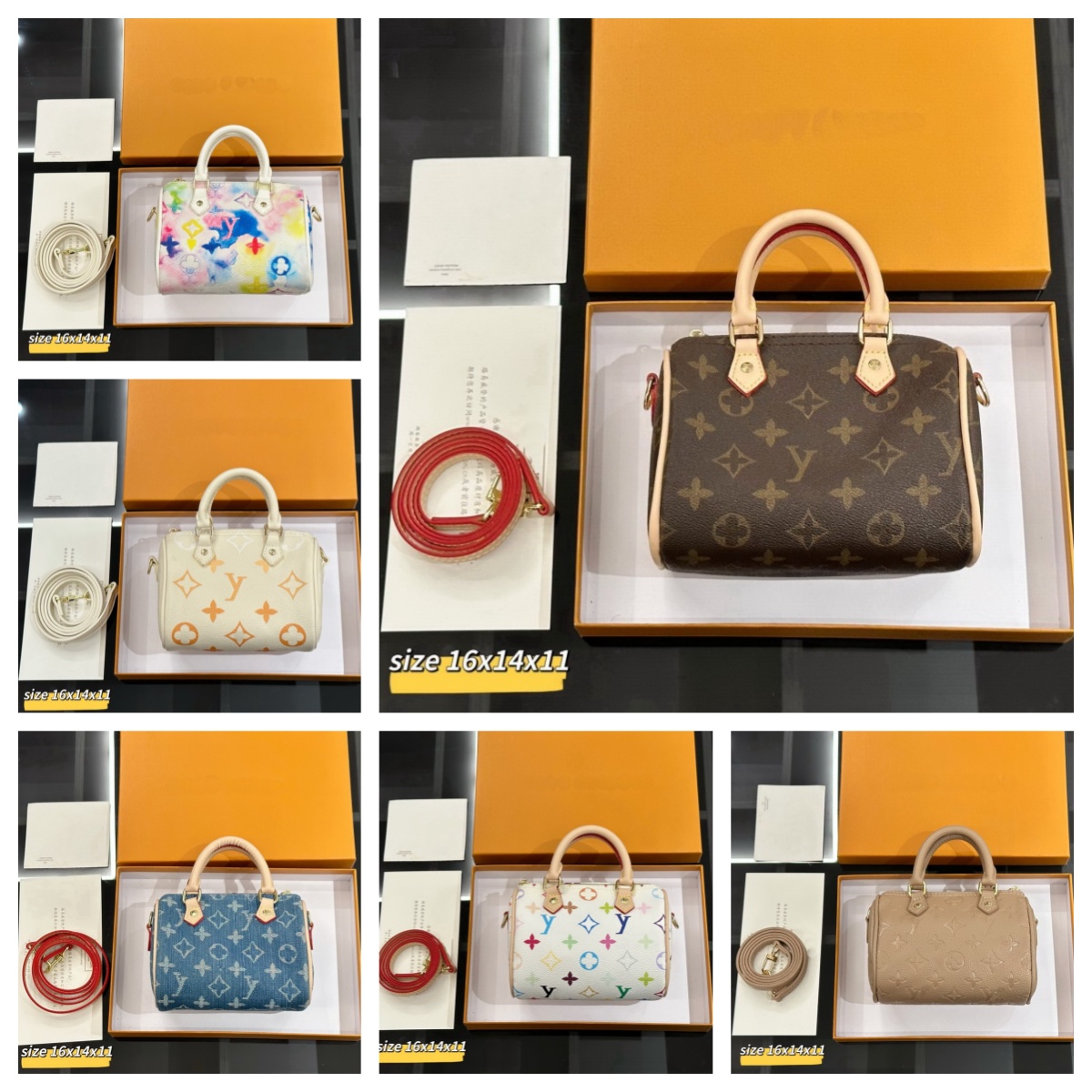 Sale Designer Handbag Speedyss Bags Womens Denim Crossbody Bag Luxury Mini Nano 16CM Spee Shoulder Bags Tote Pillow Bag Purse Free Shipping