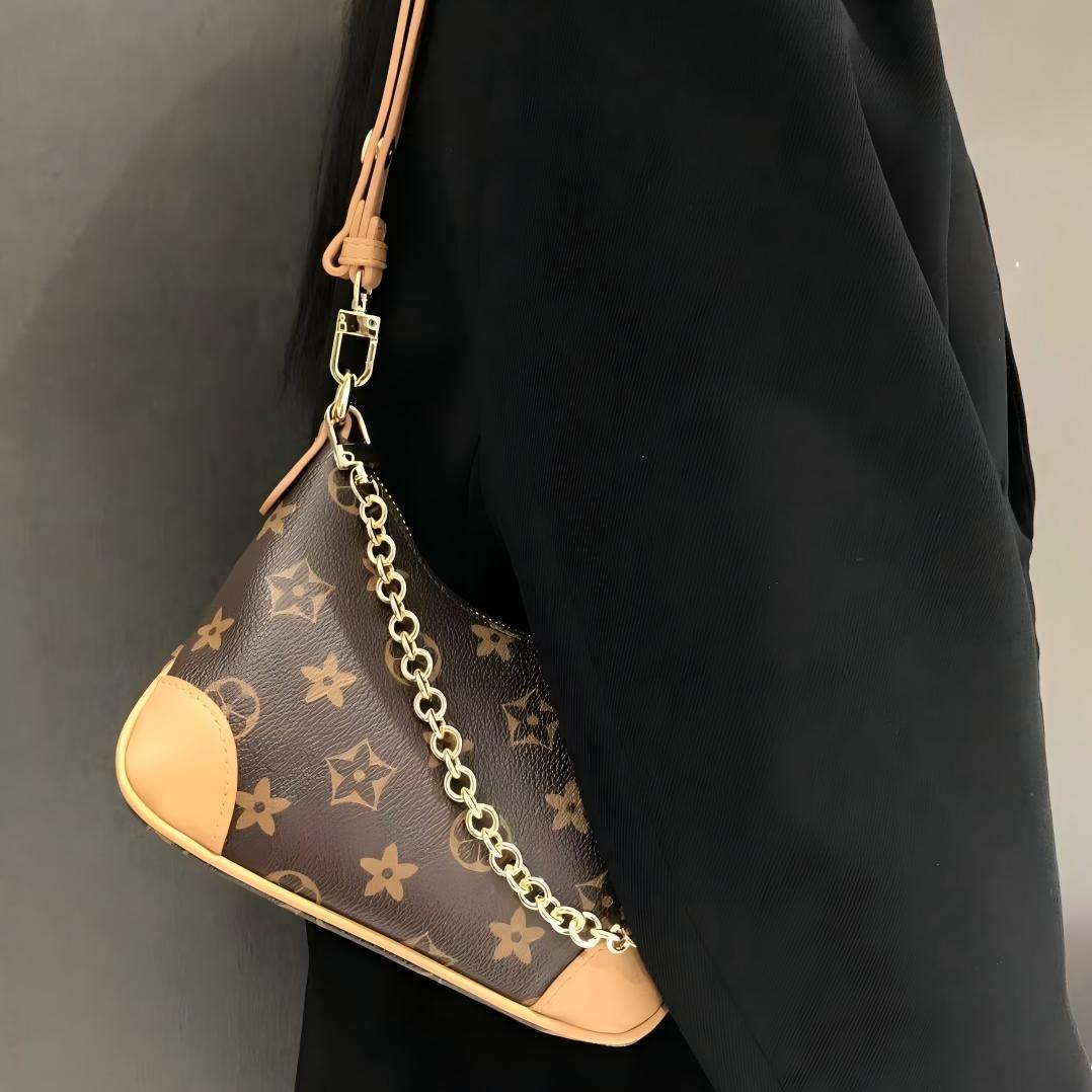 free shipping designer bag New versatile large capacity casual fashionable retro printed shoulder bag for women black brown white