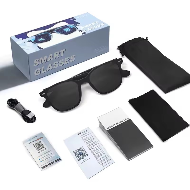 Wireless Bluetooth Smart Glasses AI Intelligent Translation Hands-Free Calls Audio Voice Assistant for Men Women