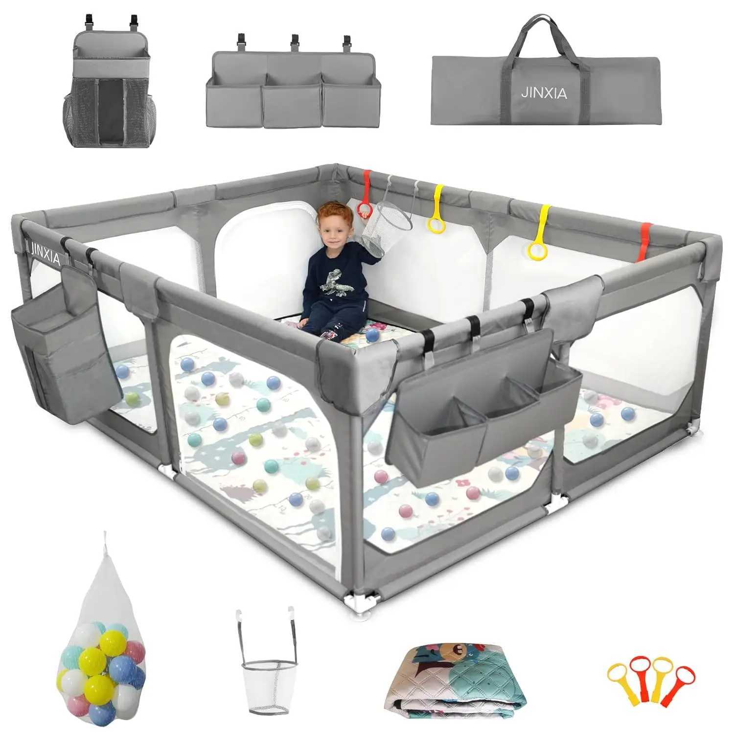 Baby Playpen with Mat 7559 Extra Large Playpen for Babies and Toddlers with Storage Bag BPAFree NonToxic Safe No Gaps P C250929