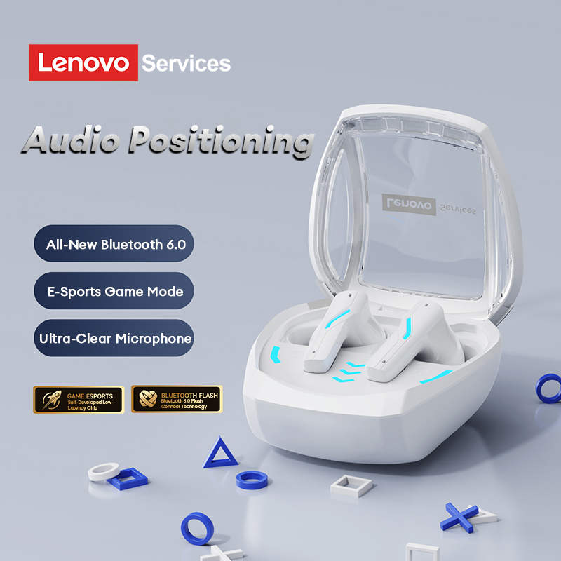 LenovoService Wireless Gaming Bluetooth GT100 Earphones BT 6.0 IMAX Ultra-Clear Sound Quality Music Headset Low-Latency Noise-Canceling Earbuds New