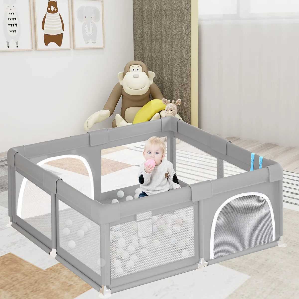 Playpen Indoor Playpen 6 Months 6 Years Old With Pull Tab Child Safety Barrier Playpen Ball Box Playpen C250929