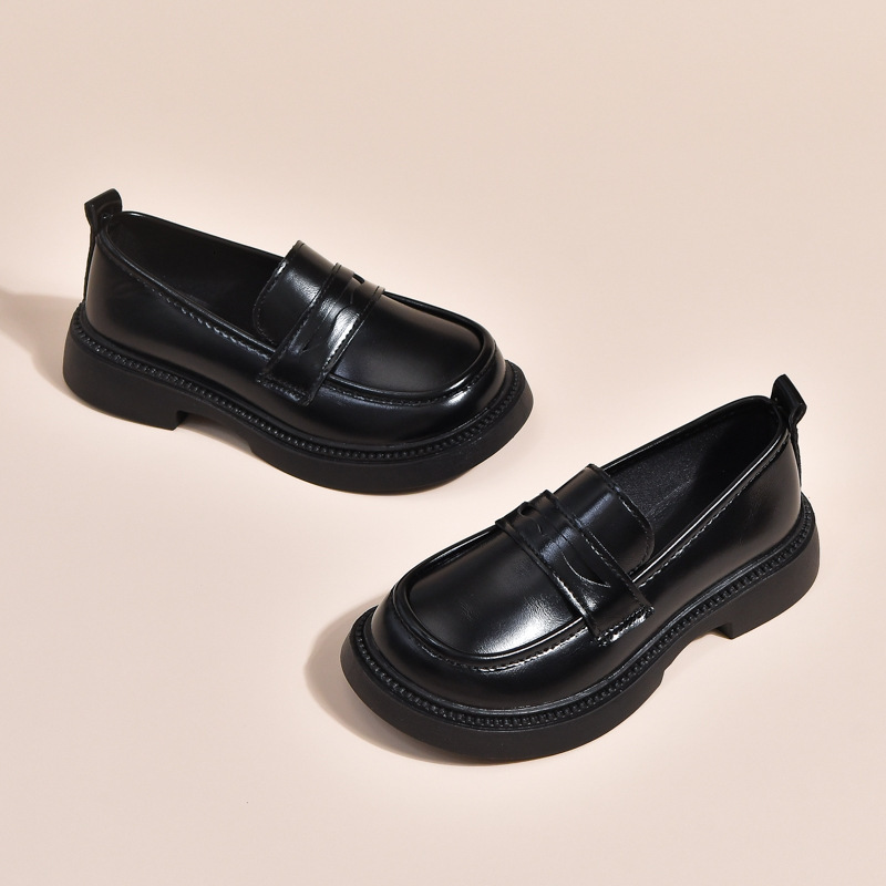 British Style Small Leather Shoes With Elegant Style Women's Black Flat Shoes Designer Autumn Designer Shoes New Luxury Shoes Women's Childr
