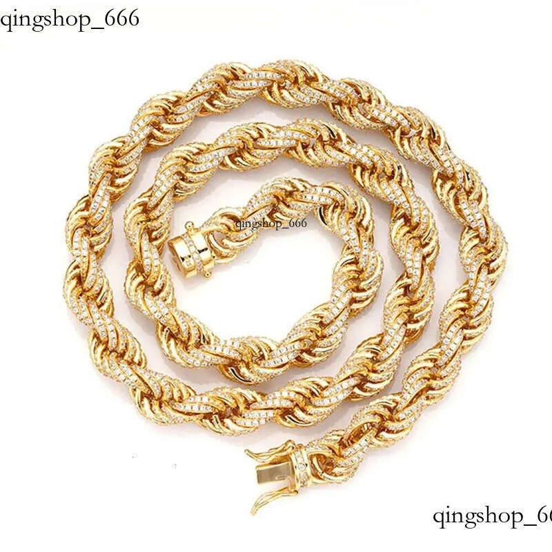 necklace moissanite chain Hip Hop Sier VVS D Color Moissanite Bracelet Bangle Anklet Necklace Choker Men Jewelry Iced Out Rope Chai 6f