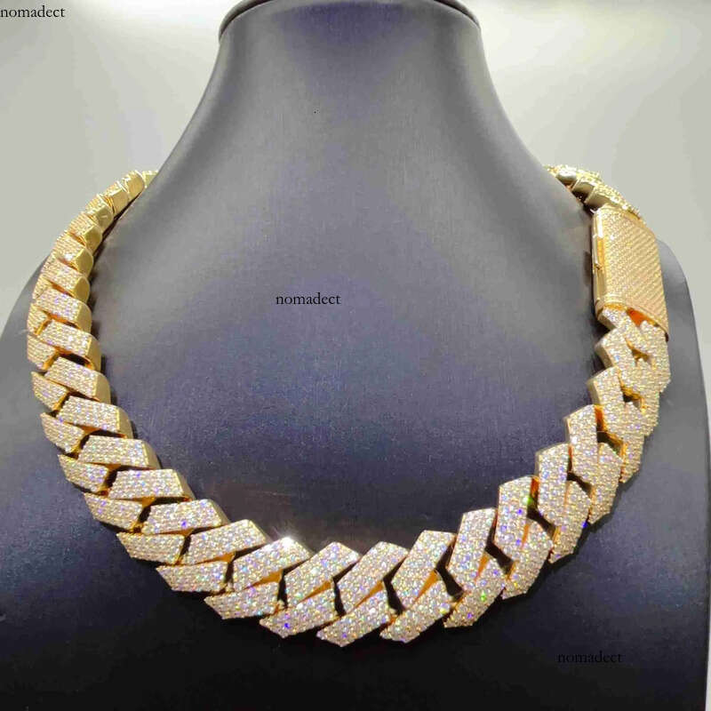 necklace chainnecklace chaincuban link Horizon Iced Out Pass Dia Tester vvs Moissanite Jewelry for men moissanite chain gift 5b