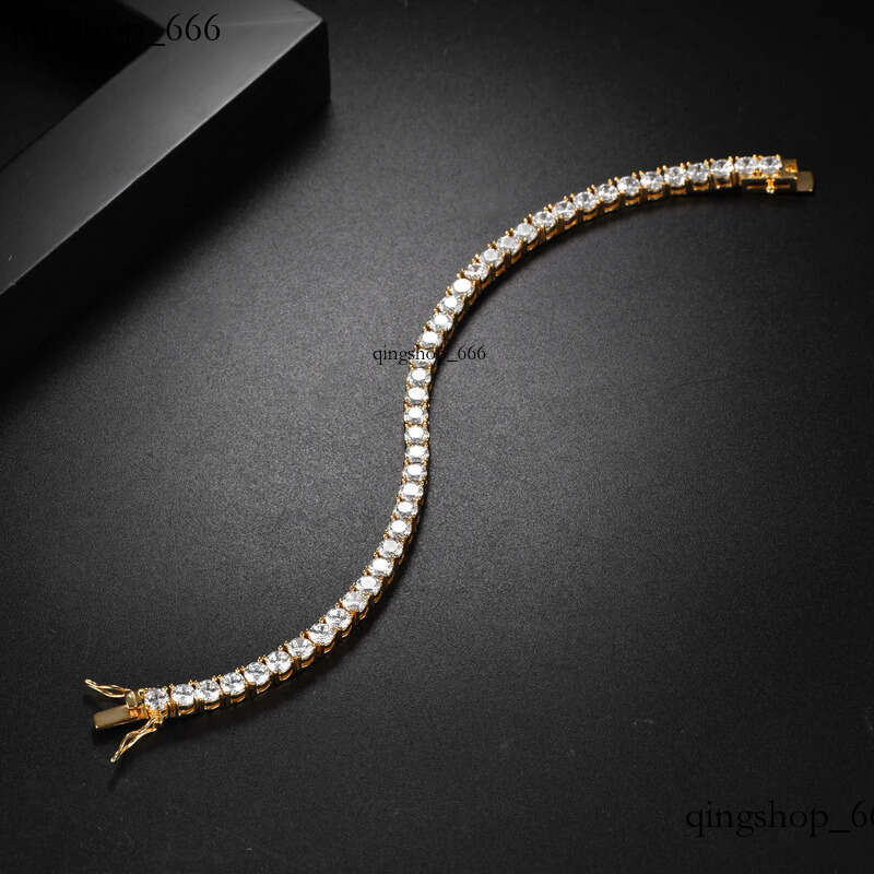 TennisChain Jewelry 2-6MM Tennis Chain Fashion Men and Women Hip-Hop Zircon Bracelet High-End Feel 15