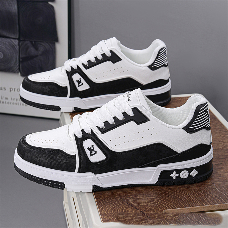 designer free shipping Casual Shoes Boutique mens shoes new versatile fashionable wear esistant white shoes casual