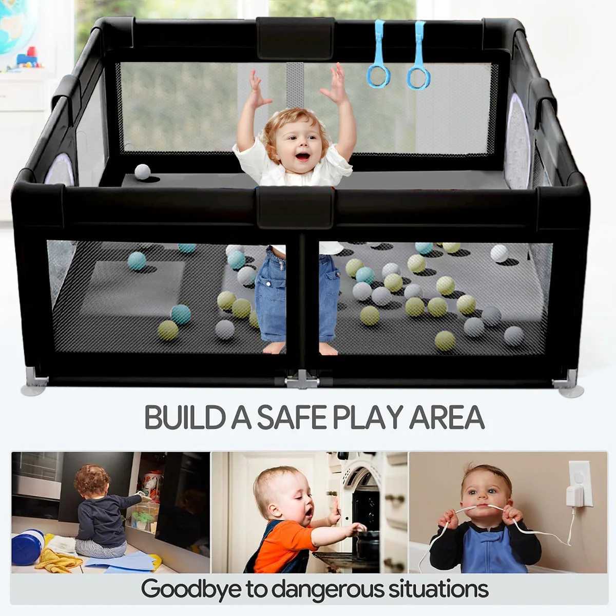Baby Playpen Child Crawling Fence Foldable Safety Fence Multipurpose Play Area Fence Suitable For Baby Parks C250929