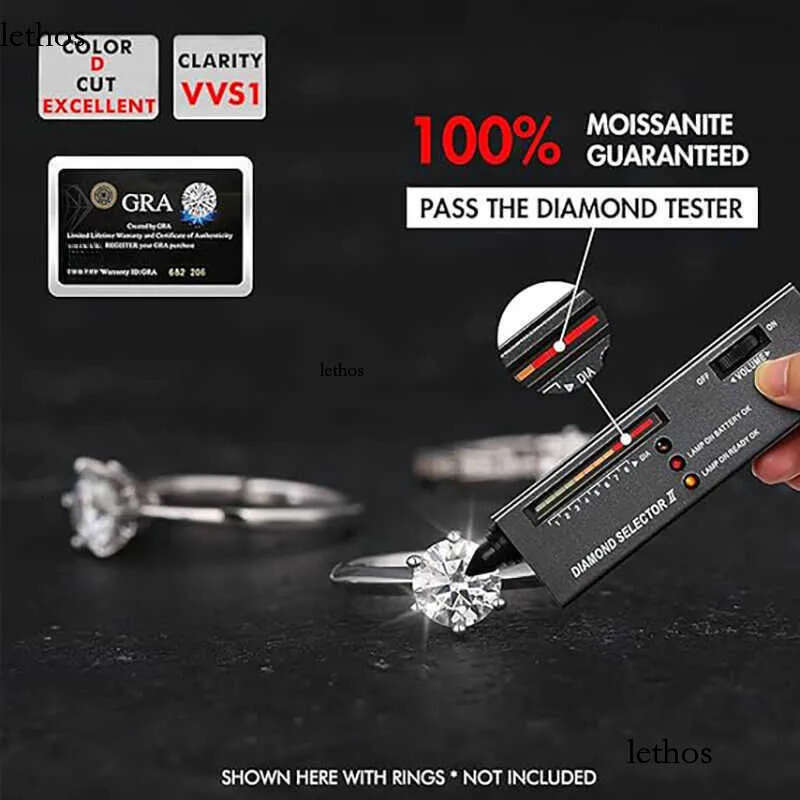 Custom Hip Hop Initial Letter D Pendant Men Iced Out VVS Moissanite Pass Dia Tester GRA certificate 1b