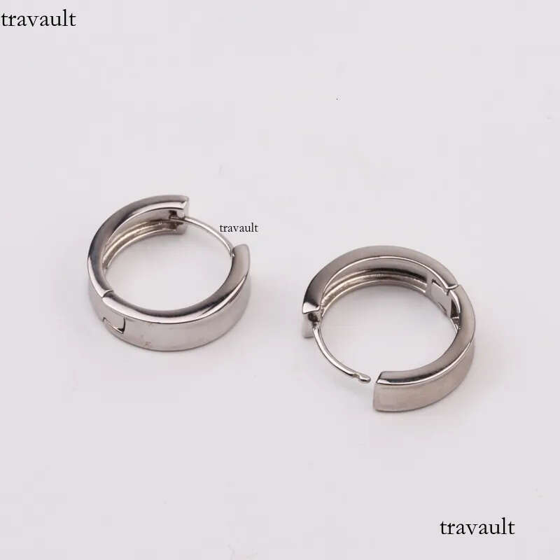 Original Sterling Sier Stud Concave Earrings Womens Simple Neutral Trend Cold Style Fashion All-Match Jewelry Accessories