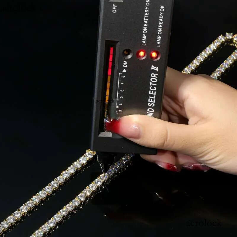 Moissanite Tennis Bracelet Necklace for Man Women Sterg White Gold Plated VVS Lab Dia tenis Iced Out Chain Choker Designer jewelry Charm Bracelets