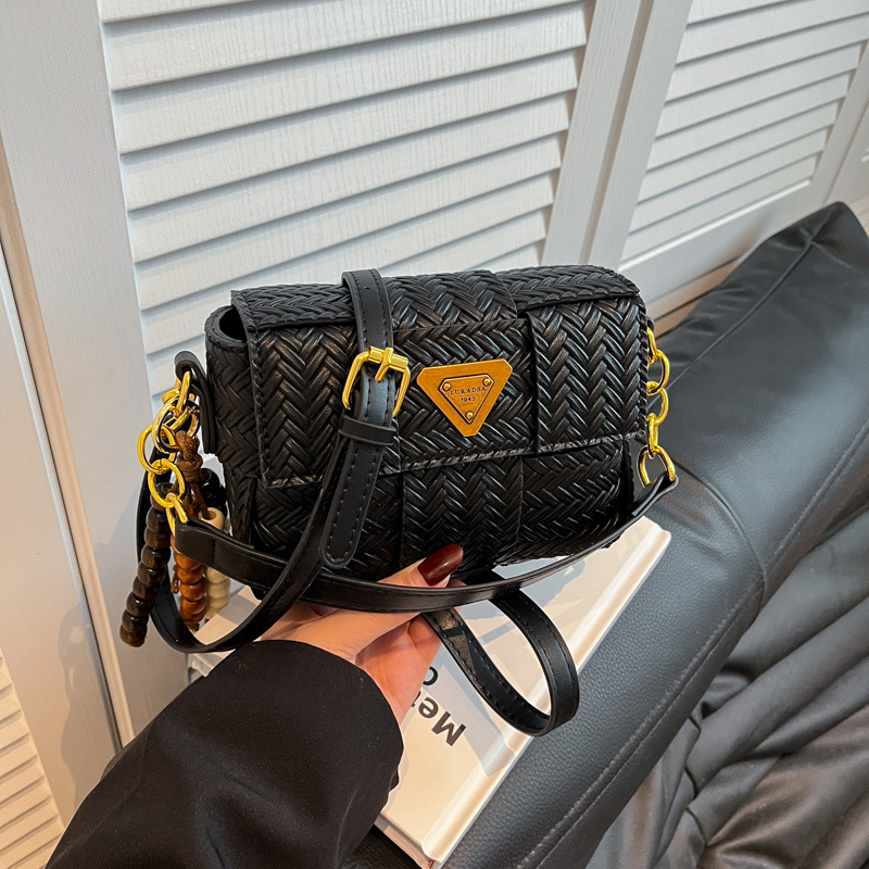 free shipping hot designer bag New Fashionable Casual Outdoor Underarm Bag Vintage Trendy Woven Small Square Bag black coffee khaki