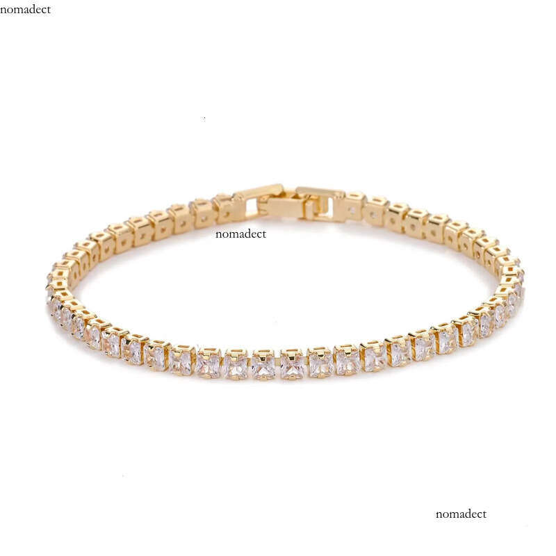 womens new gold tennis dia bracelet with zircon sier plated fashion accessory for gift 6c