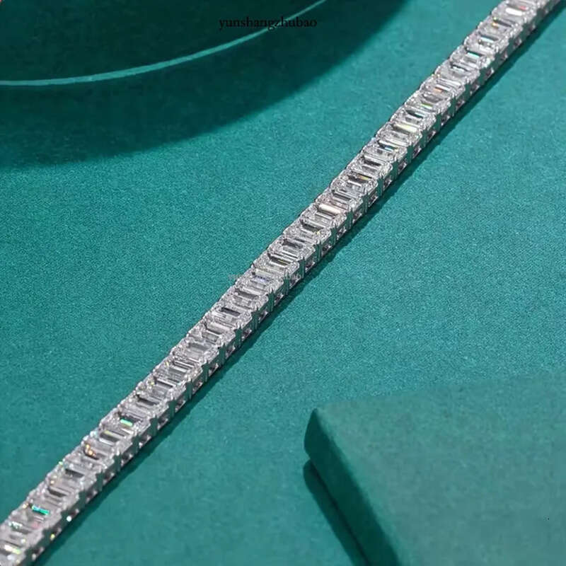 VOAINO 14K 9K gold jewelry Emerald Cutting women mens cuff tennis bracelets with lab grown dias