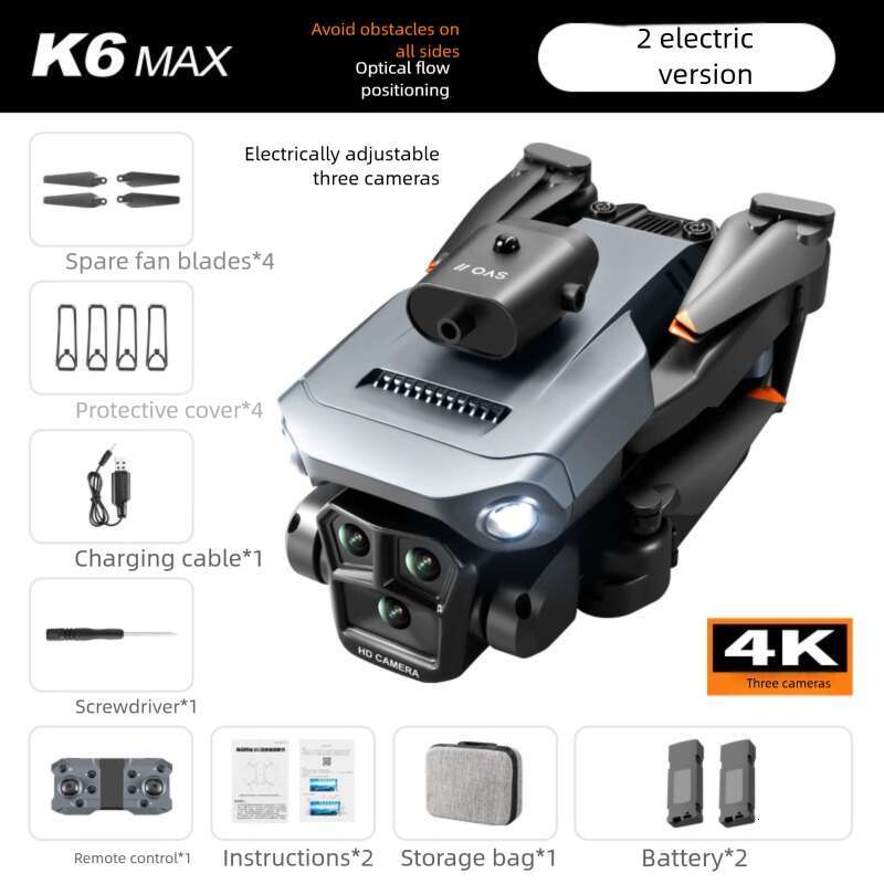 K MAX Three Camera Aerial Drone Four Sided Obstacle Avoidance Remote Control Airplane Optical Flow Positioning Quadcopter