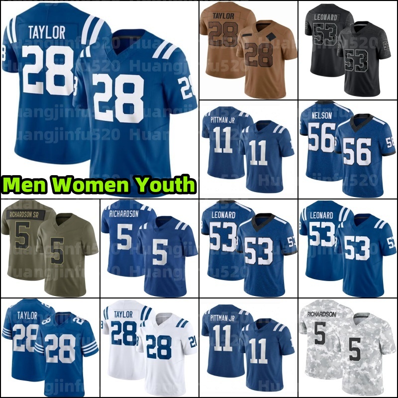Daniel Jones Anthony Richardson Jonathan Taylor Football Jerseys Tyler Warren Josh Downs Quenton Nelson Peyton Manning Matt Alec Pierce Michael Pittman Jr McAFEE