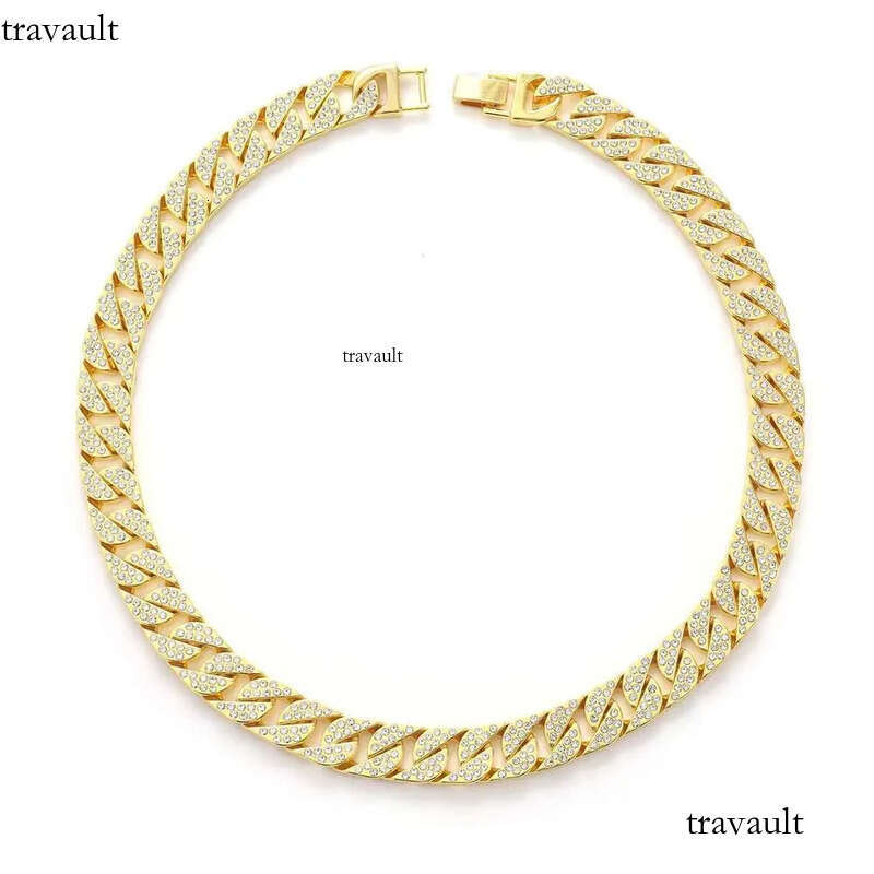 DHcollections 15mm Link Necklace For Men - Durable Zinc Alloy Miami Hip Hop Jewelry, Thick Heavy Gold Cuban Chain 18-24 Inch Adjustable
