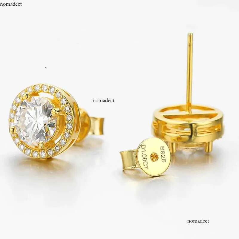 Smyoue 2CT Certified Moissanite Stud Earrings for Women Platinum Plating Sterg Sier Dia Ear Studs Wedding Fine Jewelry 95