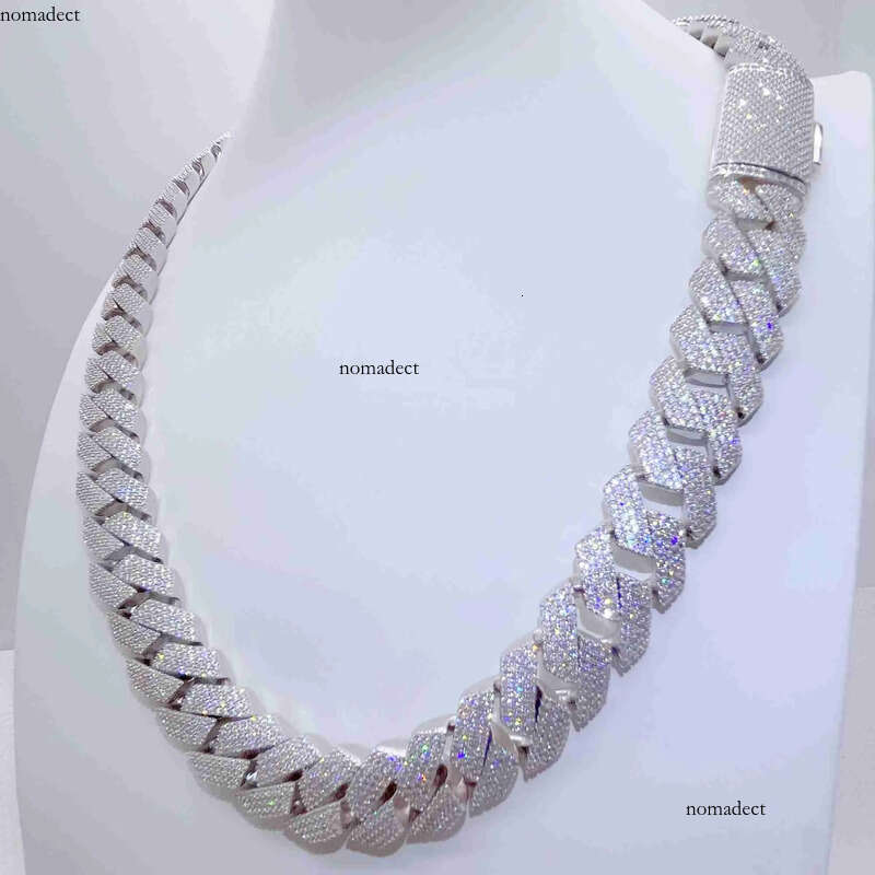 necklace chainnecklace chaincuban link Horizon Iced Out Pass Dia Tester vvs Moissanite Jewelry for men moissanite chain gift 5b