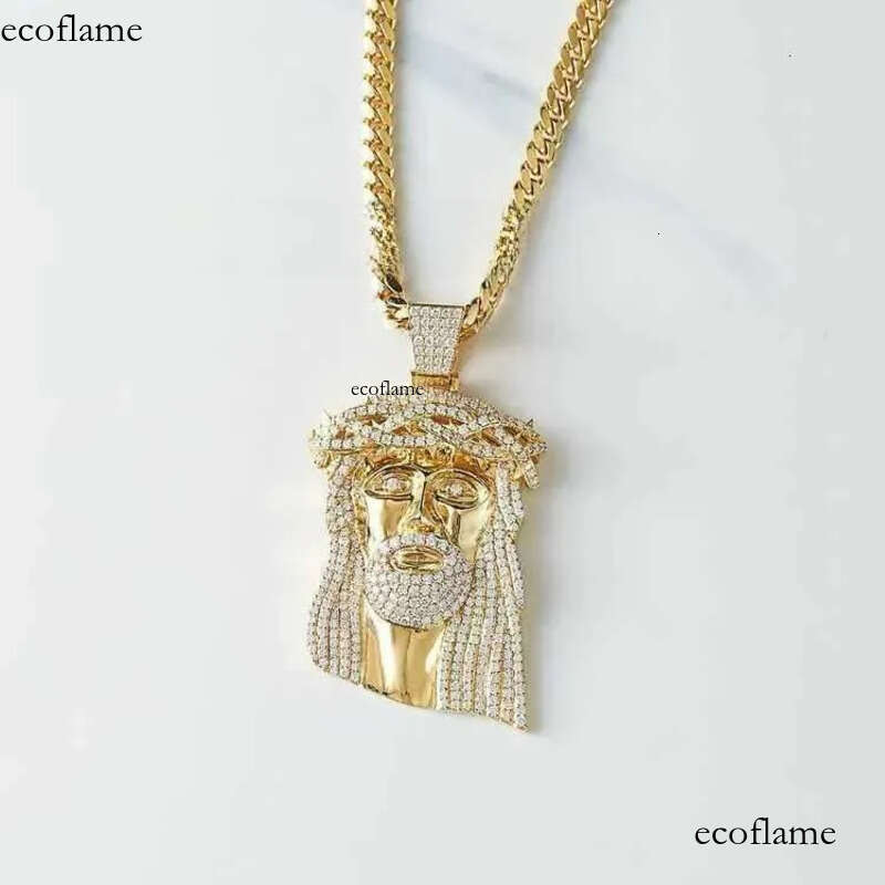 2020 Mens Sier 10k Solid Gold Iced Out Moissanite Hip Hop Jewelry Jesus Piece Charm Pendant for Necklace