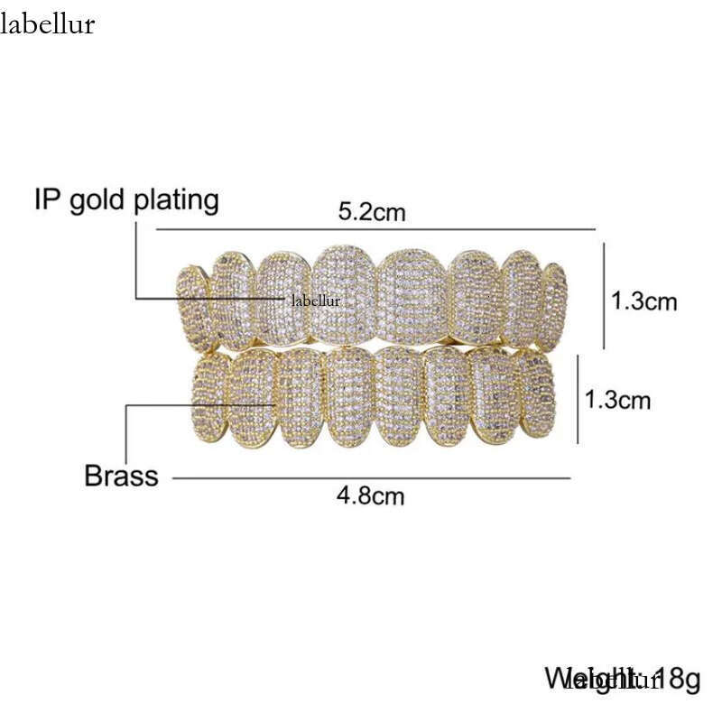 Exclusive Customization Moissanite Teeth Grillz Iced Out Hop Sier Decorative Braces Real Dia Bg Tooth Grills For Men Women No Need Provide Molds ff