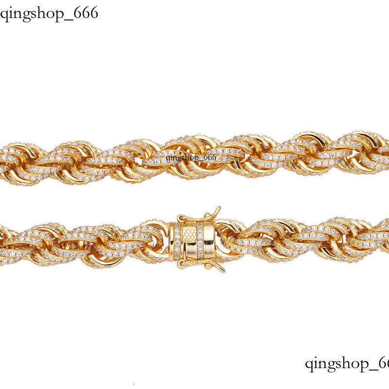 necklace moissanite chain Hip Hop Sier VVS D Color Moissanite Bracelet Bangle Anklet Necklace Choker Men Jewelry Iced Out Rope Chai 6f