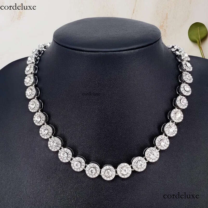 Dia designer for woman angelic iced out chain AAA beads moissanite jewelry plated sier necklace part wedding zh195 67