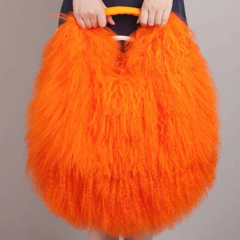 Designer Luxury Ethel Anderson Real Mongolia Handbags Women S Lamb Plush Shoulder Bags Soft Fur Hobo Handbag Large Capacity Purse