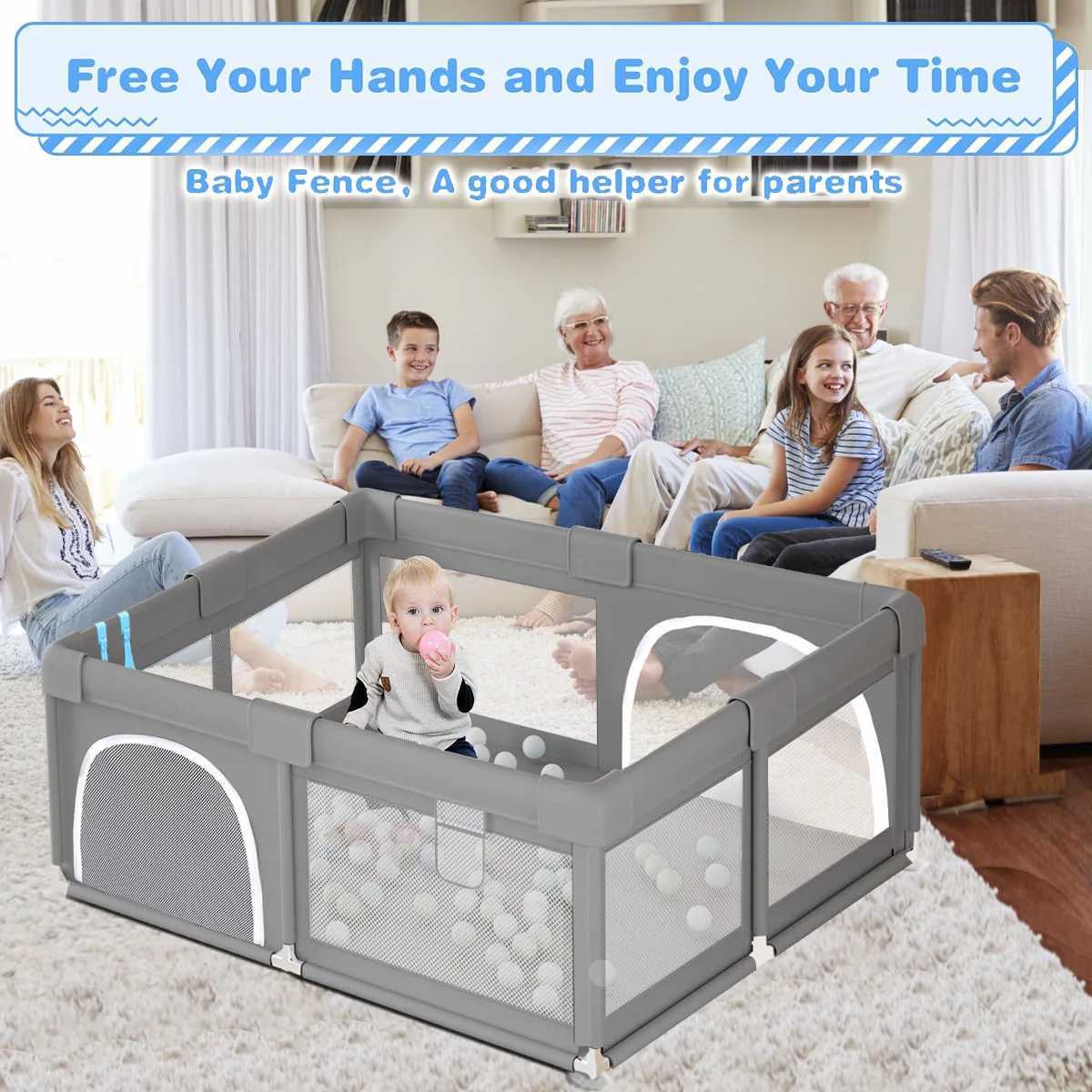 Baby Playpen for Children Play Area Baby Playground 6 Month6 Years Old Kids Ball Pit Playpen Indoor Baby Safety Fence C2509291