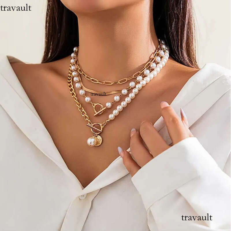 DHCollections Summer Beach Sea Wind Shell Conch Fringe Multi-Layer Polymer Clay Glass Seed Bead Natural Stone Necklace Jewelry for Women