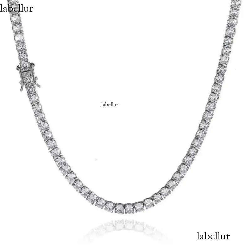 Necklace 3mm 4mm 5mm 6.5mm Mossanite Jewelry Sterling Sier D VVS1 Dia Necklaces Moissanite Tennis Chain Bracelets for women Men af
