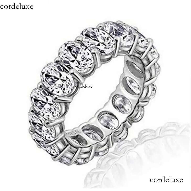 cuba Cuba chain designer jewelry Moissanite dia ring Vecalon Lustre Promise Wedding Band Ring Top quality Sterg Sier VVS Dia Engagement rings for wome