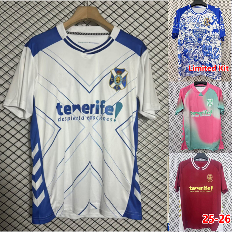 2025 2026 CD Tenerife Mens shirts 25 26 GALLEGO ZORRILLA MO DAUDA BUNUEL ROMERO SIPCIC MARTINEZ home away Football Shirt Short Sleeve Uniforms camiseta futbol