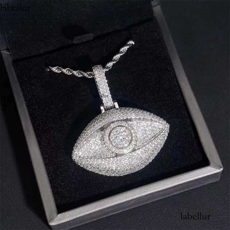 Classic Custom Sterling Sier Hip Hop Jewelry Iced Out VVS Moissanite Dia Pendant Necklace 6e